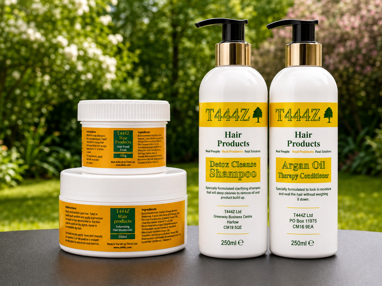 The full T444Z haircare range